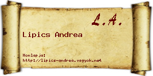 Lipics Andrea névjegykártya