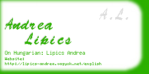 andrea lipics business card